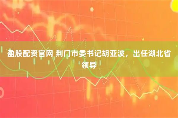 盈股配资官网 荆门市委书记胡亚波，出任湖北省领导